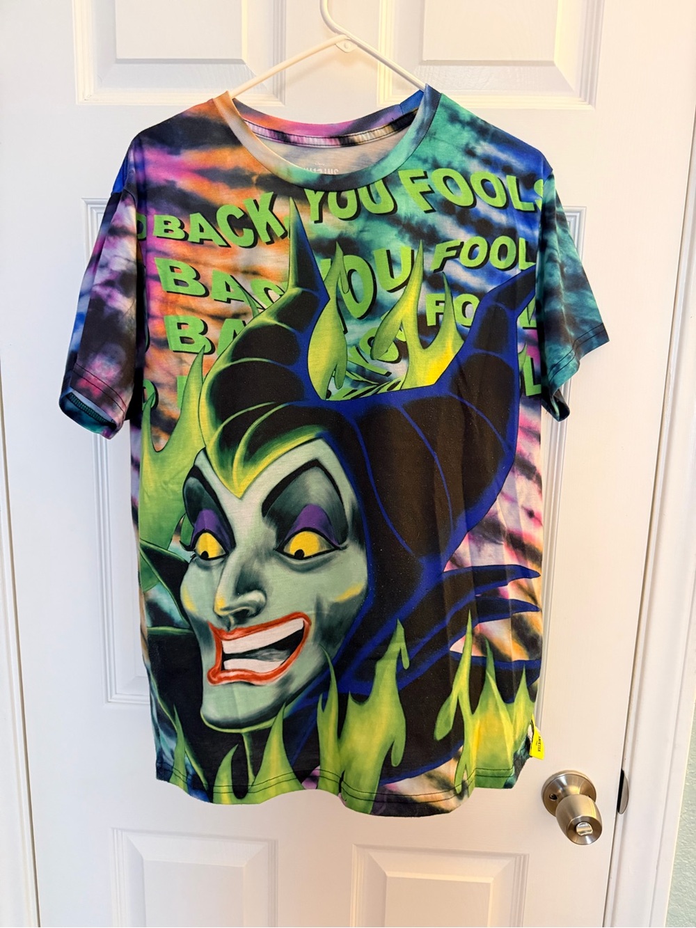 Disney Villains x Heidi Klum  Maleficent Tie-Dye Graphic Tee, Large